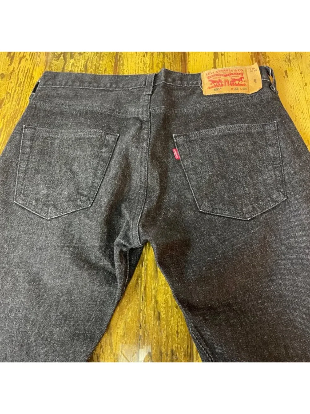 Levi's 501 Men's Original Jeans Black with White Flecks Sz 32x30 Button Fly